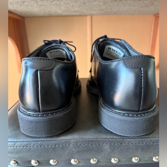 Men’s Black Leather dress shoes sz 10 - Picture 3 of 5